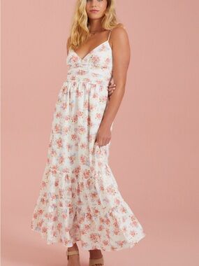 Altar'd State | Dresses | Altard State Adernlia Floral Maxi Dress Pink Size  Small | Poshmark